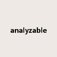 analyzable是什么意思