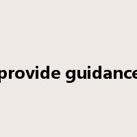 provide guidance是什么意思