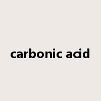 carbonic acid是什么意思