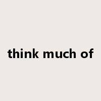 think much of是什么意思