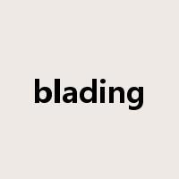 blading是什么意思