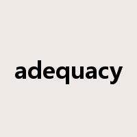 adequacy是什么意思
