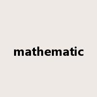 mathematic是什么意思