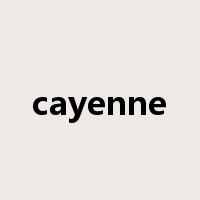 cayenne是什么意思