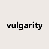 vulgarity是什么意思