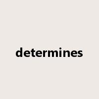 determines是什么意思
