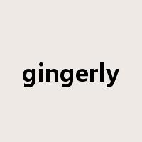 gingerly是什么意思