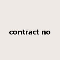 contract no是什么意思