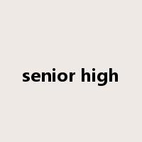 senior high是什么意思