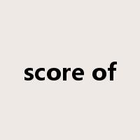 score of是什么意思