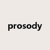 prosody是什么意思