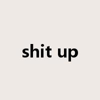 shit up是什么意思