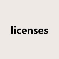 licenses是什么意思
