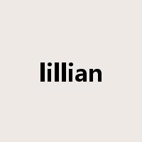 lillian是什么意思