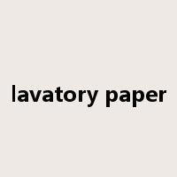 lavatory paper是什么意思
