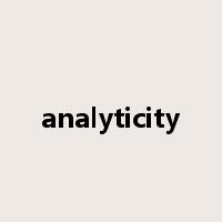 analyticity是什么意思