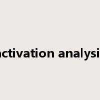 activation analysis是什么意思