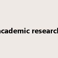 academic research是什么意思