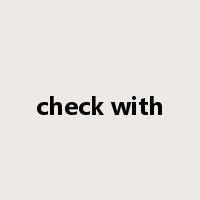 check with是什么意思