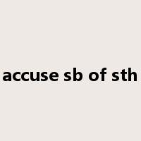 accuse sb of sth是什么意思
