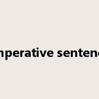 imperative sentence是什么意思