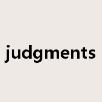 judgments是什么意思