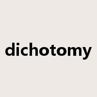 dichotomy是什么意思