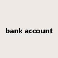 bank account是什么意思