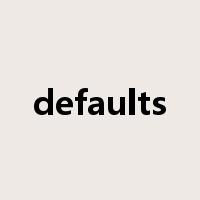 defaults是什么意思