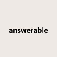 answerable是什么意思