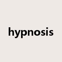 hypnosis是什么意思