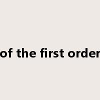 of the first order是什么意思