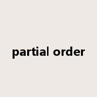 partial order是什么意思