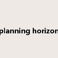 planning horizon是什么意思