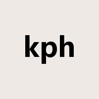 kph是什么意思