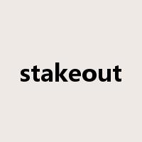 stakeout是什么意思