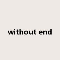 without end是什么意思