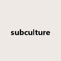 subculture是什么意思