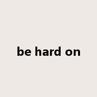 be hard on是什么意思