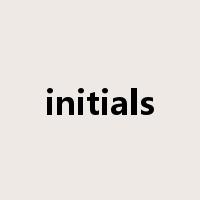initials是什么意思