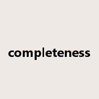 completeness是什么意思