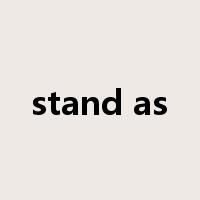 stand as是什么意思