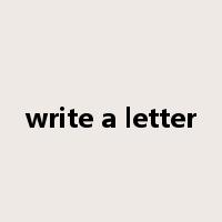 write a letter是什么意思