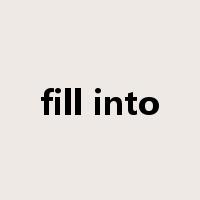 fill into是什么意思