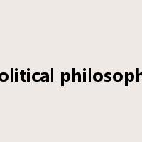 political philosophy是什么意思
