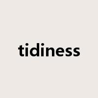tidiness是什么意思