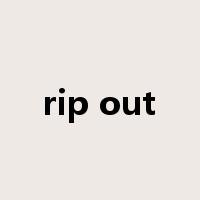 rip out是什么意思