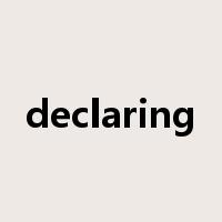 declaring是什么意思