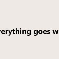everything goes well是什么意思