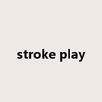 stroke play是什么意思